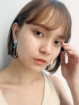 【GARDEN 田中麻由】大人かわいい明るめココアブラウン薄め前髪