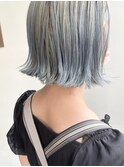 ペールブルー×シルバーグラデーション