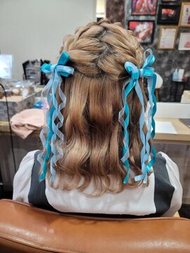 スタジオカラー(Studio Color) 編み込みカチューシャ＋編み込みハーフツイン