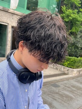 ローウェ バイ フィフス 立川メンズサロン(Louwe by fifth) 波巻きスパイラルパーマツイストパーママッシュメンズパーマ