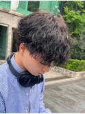 波巻きスパイラルパーマツイストパーママッシュメンズパーマ