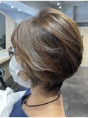 髪質改善カラー×ショートボブ