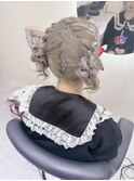 編み込みクラゲヘア