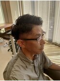 七三分け ハードパーマ シャンプーボーイ佐世保駅前店