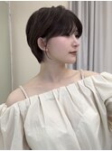 大人似合わせレイヤーカット30代40代50代ショート×アースカラー
