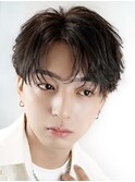韓国ヘアニュアンスパーマカルマセンターパートコンマヘアウルフ