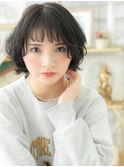 オン眉黒髪くせ毛風マッシュボブショートTb6上尾20代30代40代