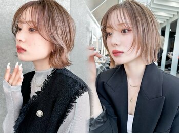 シー バイ ロンド 新宿(Sea by Lond)の写真/360度どこから見ても可愛い！小顔映え前髪カット&顔周りデザインで女性らしさ◎理想の毛流れ［新宿/前髪］