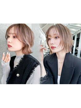 360度どこから見ても可愛い！小顔映え前髪カット&顔周りデザインで女性らしさ◎理想の毛流れ［新宿/前髪］
