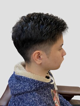 銀座マツナガ 浅草店 ツーブロビジカジゆるふわ七三アイパースタイル