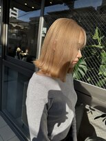 マルフェ 天王寺(marfe)&nbsp;ミルクティーベージュハイトーンケアブリーチ透明感カラー