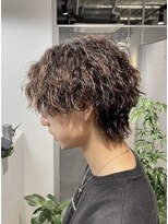 縦落ちツイストスパイラルパーマメンズパーマ波巻きツイスパ