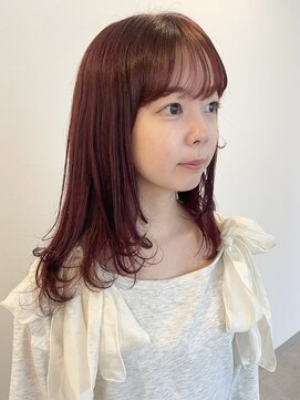 シイカ(sika.) ミディアムレイヤー×ダークチェリー