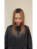 ハイトーン/ 顔周りレイヤー/ ロングスタイル
