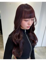 ユーフォリア 新宿通り(Euphoria) ワインレッド/ワイドバング/暗めカラー/韓国カラー/秋冬カラー