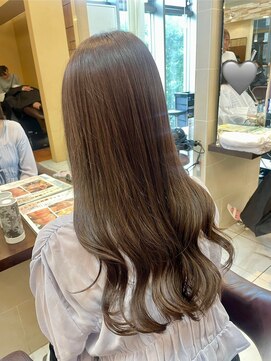 髪質改善/顔周りレイヤーカット/グレージュ[千葉/千葉駅]