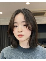 サンドエス 銀座(sand S)&nbsp;ナチュラルブラウン長めレイヤーボブ