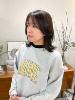 ヘアー アイス カンナ(HAIR ICI Canna) 大人可愛いくびれレイヤー×艶オリーブグレージュカラー