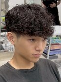 梅田ツイストスパイラルパーマスペインカールメンズマッシュ◆
