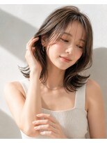 アッシュ 学芸大学店(Ash) ミディアムレイヤー/大人女性/アッシュベージュ/脱白髪染め