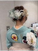 浴衣着付け/ヘアアレンジ/ヘアセット/福岡天神大名/10代20代30代