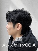 コア(CO:A)&nbsp;フェザーパーマ　センターパート韓国ニュアンスパーマメンズ長崎