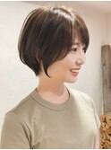 レイヤーカット ボブ切りっぱなしボブショートカット表参道渋谷