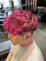 エイム ヘア デザイン 町田店(eim hair design) メンズパーマ/刈り上げ/ツーブロック/ハイトーン/ビビッドピンク
