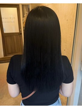 ロッカヘアエジェ(ROCCA hair eje.) グレージュ清楚な艶髪ストレートロング