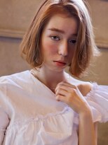 エイチ(H eitf)&nbsp;[エイチ原宿＊RUKA]デザインカラー＊オレンジベージュ＊ボブ