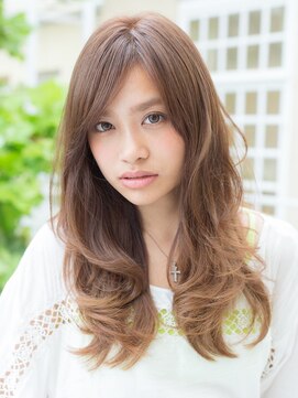 ラピッシュ Lapish桜田店 〈ラピッシュ桜田〉大人かわいいセンターパートふんわりカール♪