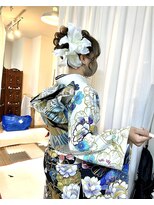 ロカット サロン(Roquat Salon)&nbsp;高めアップアレンジ成人式着付け【ヘアセット/立川/立川南】