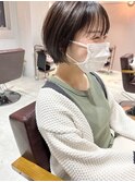 *滝田*顔まわり小顔丸みショートボブ20代30代40代ベージュ吉祥寺