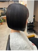 20代30代40代 ボブ 艶感 ストレート 前下がりボブ