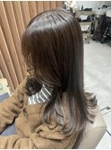 顔周りレイヤーカット×まろやかベージュ