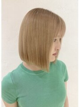 アロマ 仙台店(AROMA) グレージュ×前下がりボブ×ケアブリーチ