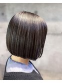 大人可愛い秋色切りっぱなしボブ/オリーブグレージュ池袋