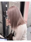 ピンクグレージュ/ケアブリーチ/原宿