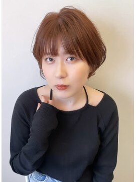 ハナ ビューティーヘアー(hana.) 暖色カラーのショートヘア☆
