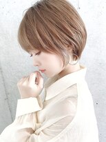 Say.ショートホワイトグレージュチェリーブラウンミニウルフ