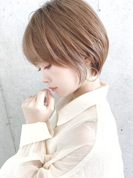 セイドット リー(Say. Ree) Say.ショートホワイトグレージュチェリーブラウンミニウルフ