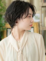 カバーヘア ブリス 北浦和(COVER HAIR bliss)&nbsp;大人かわいい黒髪ウェットヘア束感ショートh4北浦和20代30代40代