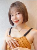 デジタルパーマミニウルフチェリーブラウンホワイトグレージュ