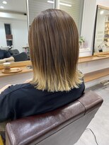 ランプ(Lamp) くびレイヤーグレーベージュニュアンスカラー白髪染め白髪ぼかし