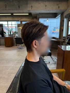 タメ(tame-) サーフカール/フェザーパーマ/ブルーブラック【都賀/メンズ】