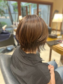 ユウヘアー 本山店(U Hair) ショートウルフ/ハイライト/白髪ぼかし