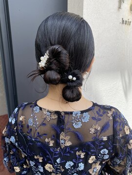 フェンヘアーアイス 中目黒(Fen.hair ici) 秋のお呼ばれヘア◎艶髪シニヨン×ツインアレンジ