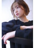 毛先カラー・金髪ショート・グラデーション