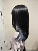 インナーネイビーで色落ちシルバーに＊