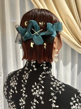 ザザ ZA/ZA 目白 ボブのお呼ばれヘアアレンジ